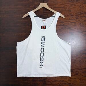 90s Nike Swoosh Mens White Tank Top X-L